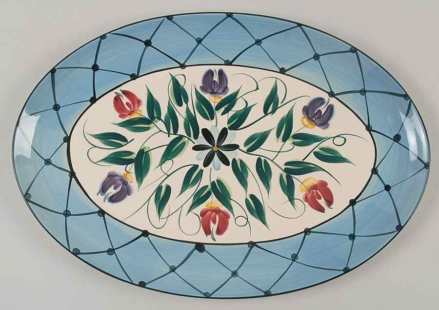 Annabella 16" Oval Serving Platter by Gail Pittman-1