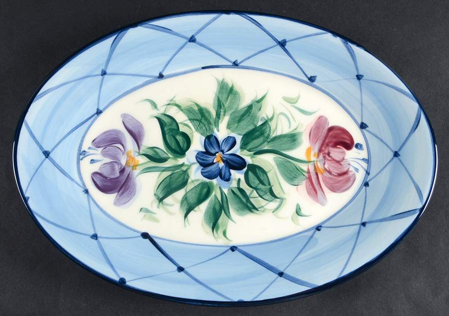 Annabella 11" Oval Serving Platter by Gail Pittman-1