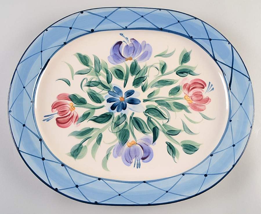 Annabella 17" Oval Serving Platter by Gail Pittman-1