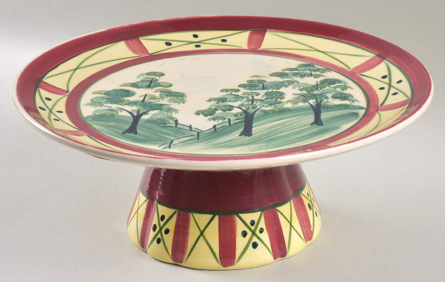 Natchez Trace Footed Cake Plate by Gail Pittman-1