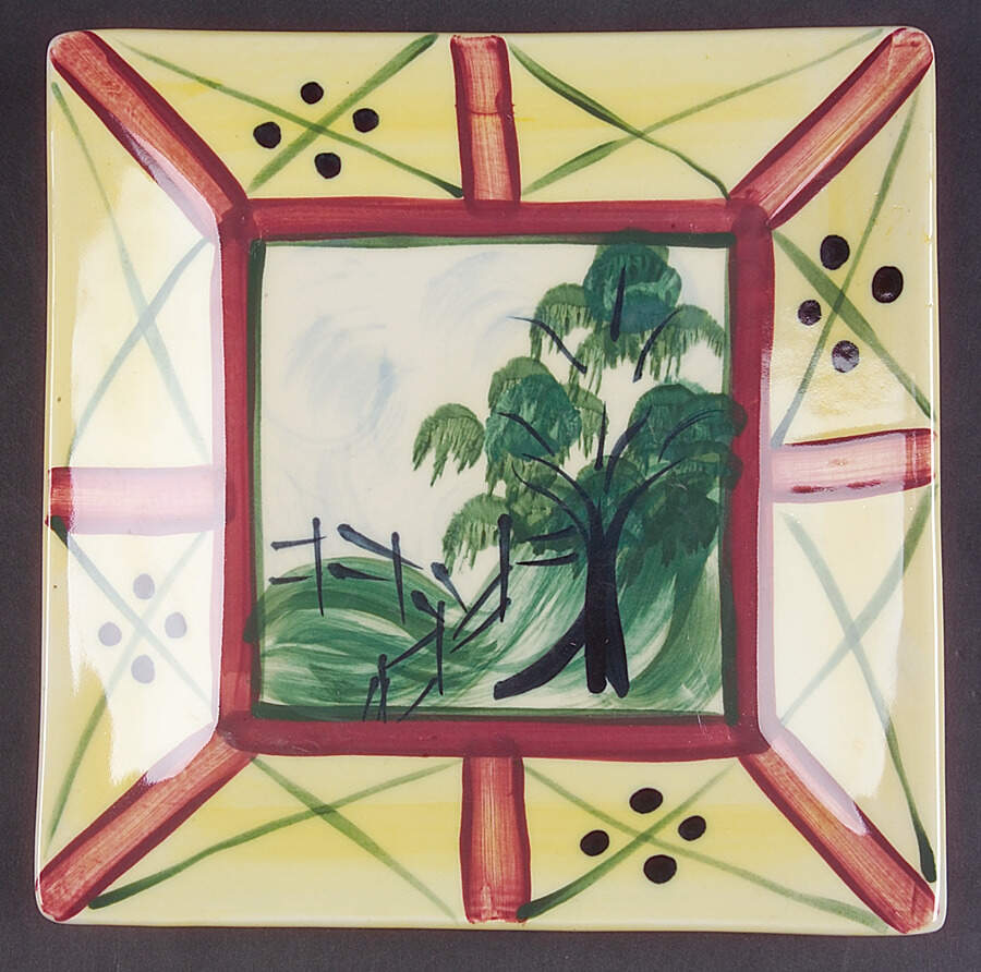 Natchez Trace Square Salad Plate by Gail Pittman-1