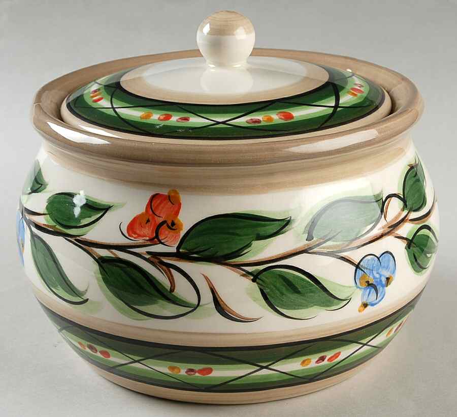Vivaldi Bean Pot & Lid by Gail Pittman-1