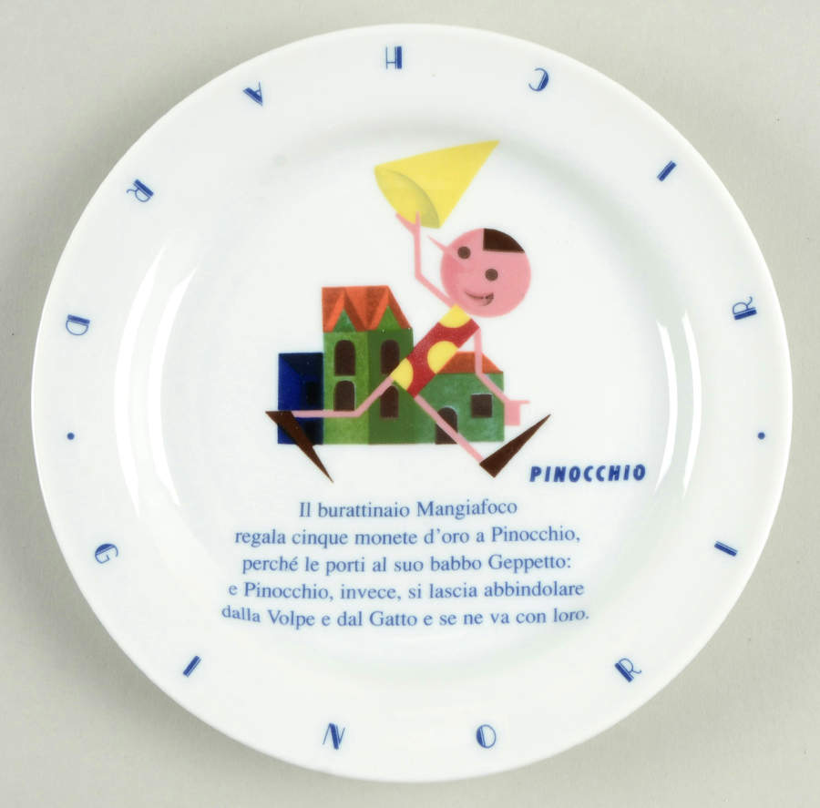 Pinocchio Bread & Butter Plate by Ginori 1735-1