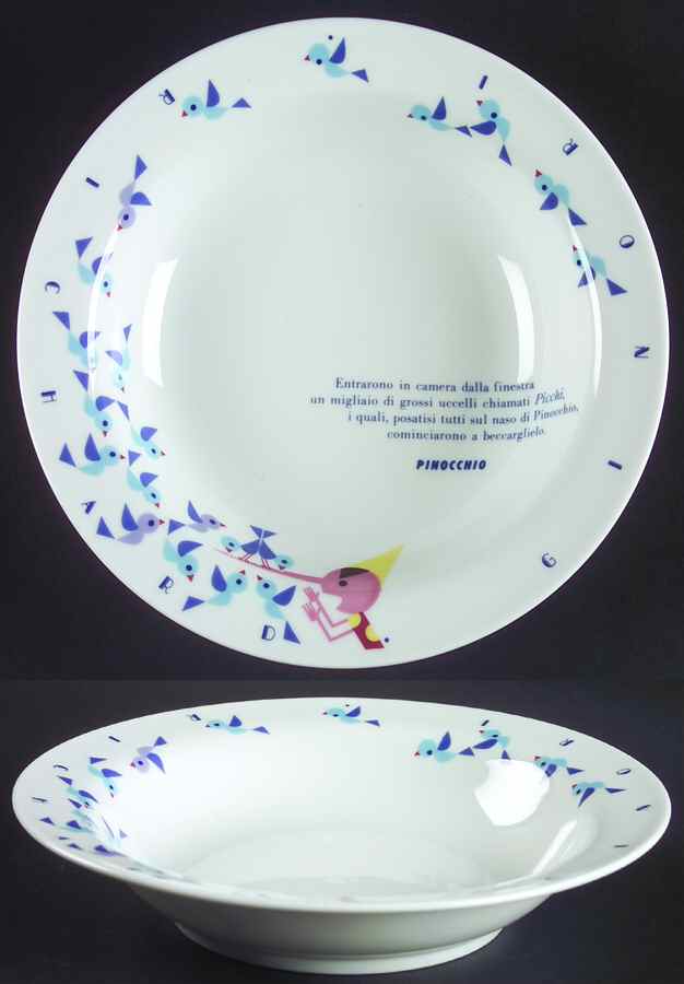 Pinocchio Rim Soup Bowl by Ginori 1735-1