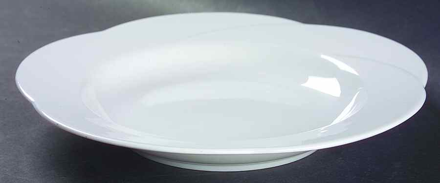 Nuvola White Rim Soup Bowl by Ginori 1735-1