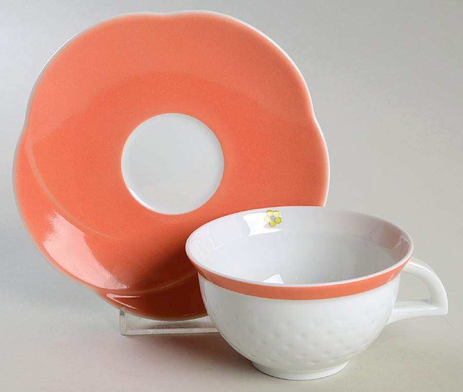 Margherita Flat Cup & Saucer Set by Ginori 1735-1