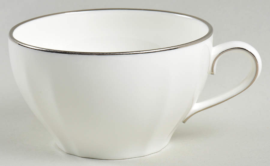 Bordo Platino Flat Cup by Ginori 1735-1