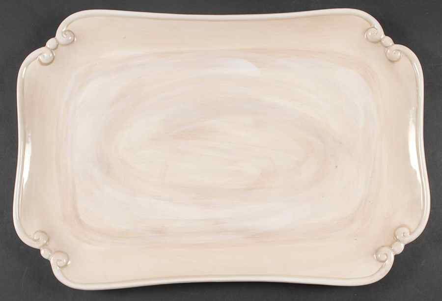Duomo 18" Rectangular Serving Platter by Gibson Designs-1