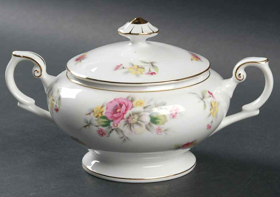 Florette Sugar Bowl & Lid by Grace-1