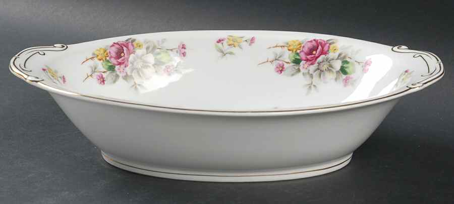 Florette 11" Oval Vegetable Bowl by Grace-1