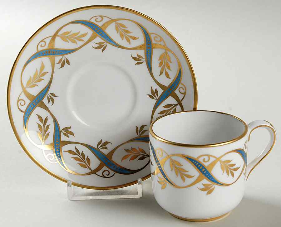 Chateau Blue Flat Demitasse Cup & Saucer Set by Grosvenor-1