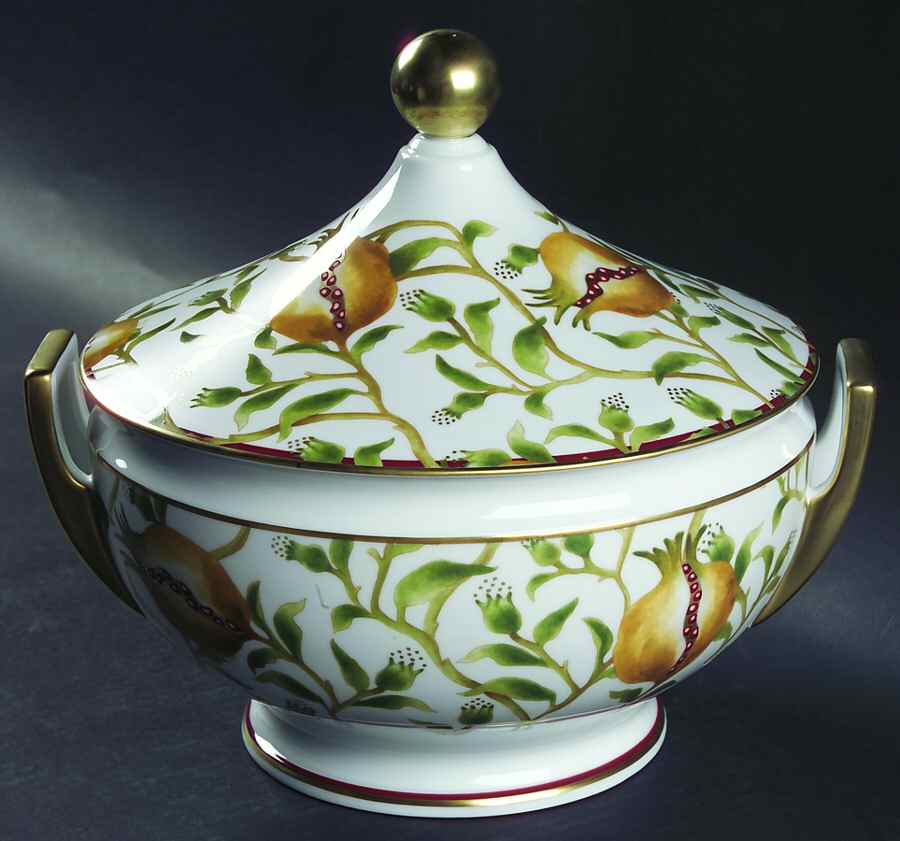 Melograno Green Tureen &  Lid by Ginori 1735-1