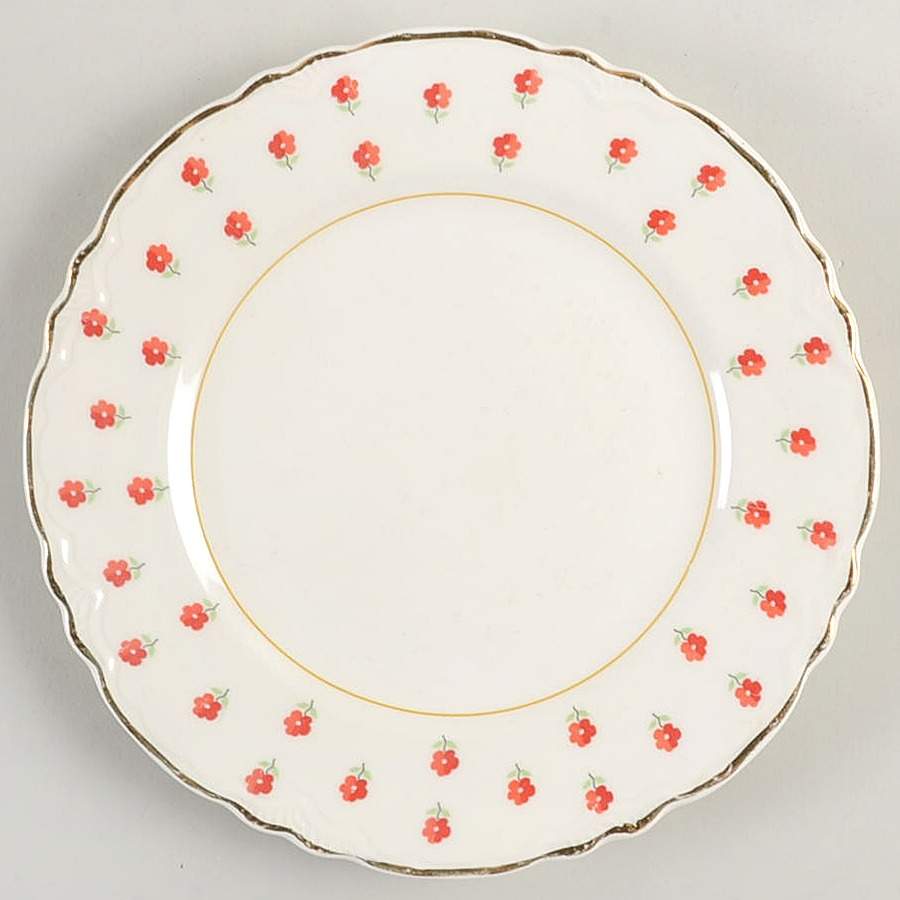 Blushing Rose Dalrymple (Radisson Shape) Dessert/Pie Plate by WS George-1