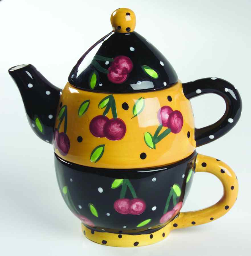 GAN2 Individual Teapot & Lid with Cup by Ganz-1
