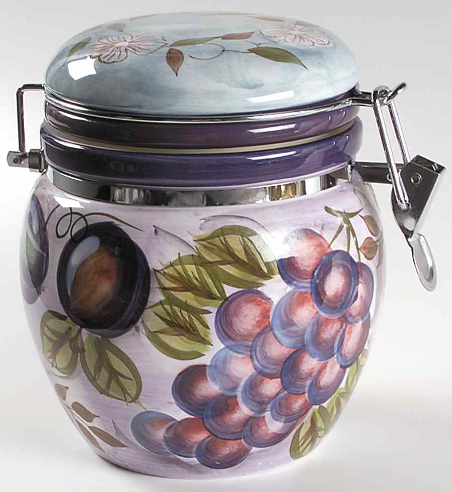 Bella Fruita Rim Small Canister & Lid by Gibson Designs-1