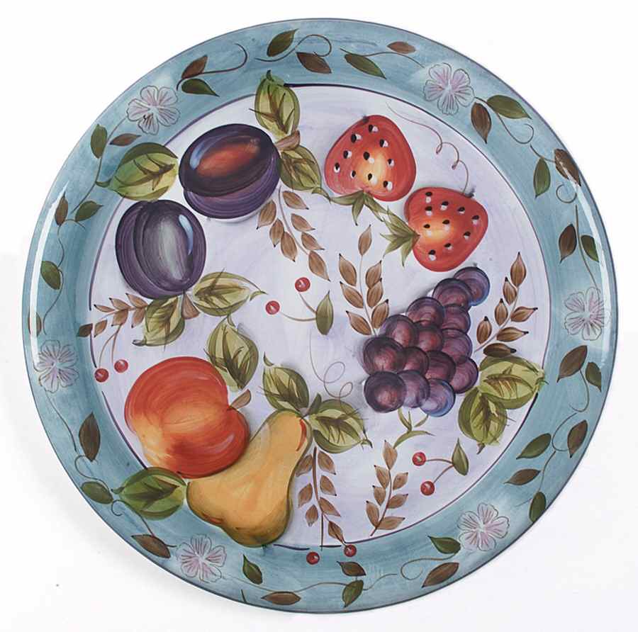 Bella Fruita Rim 14" Chop Plate (Round Platter) by Gibson Designs-1
