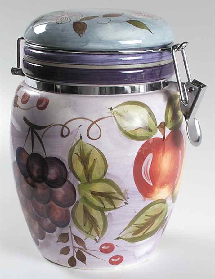 Bella Fruita Rim Medium Canister & Lid by Gibson Designs-1