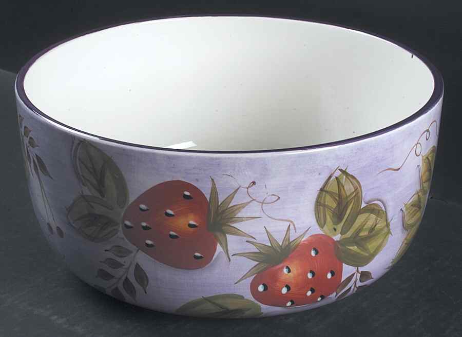 Bella Fruita Rim 11" Pasta Serving Bowl by Gibson Designs-1