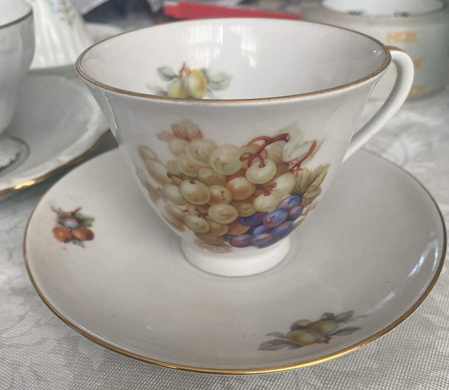 GMY80 Footed Cup & Saucer Set by Germany-1
