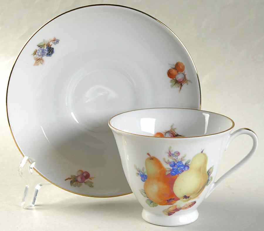 GMY80 Footed Cup & Saucer Set by Germany-1