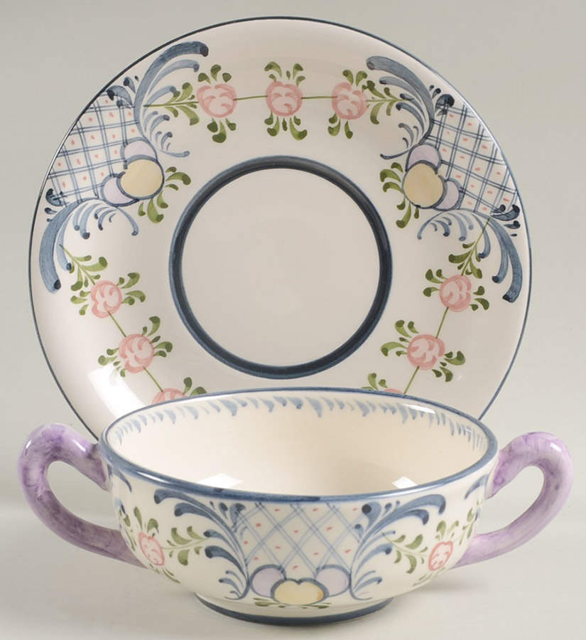 Favorite Cream Soup Bowl & Saucer Set by Georg Schmider-1