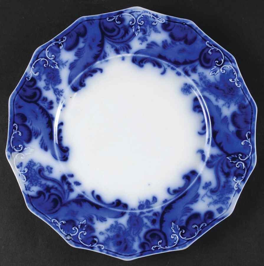 Argyle (Flow Blue, No Gold) Dinner Plate by Grindley-1