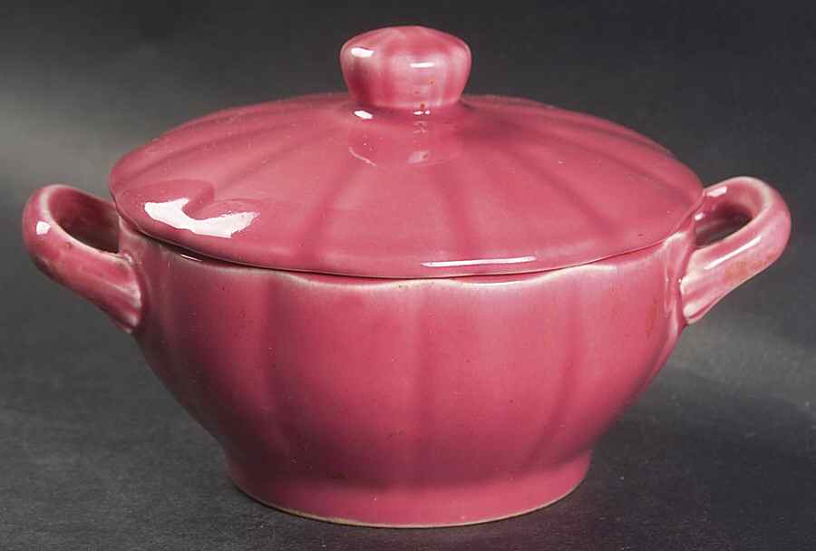 Petalware Rose Sugar Bowl & Lid by WS George-1