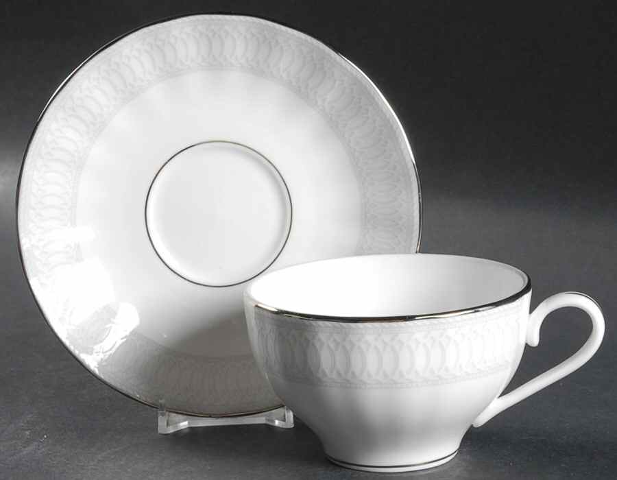 Portico Flat Cup & Saucer Set by Gorham-1