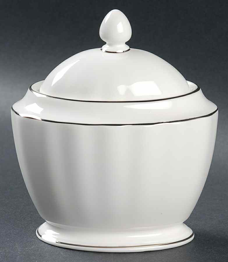Grand Manor Platinum Sugar Bowl & Lid by Gorham-1