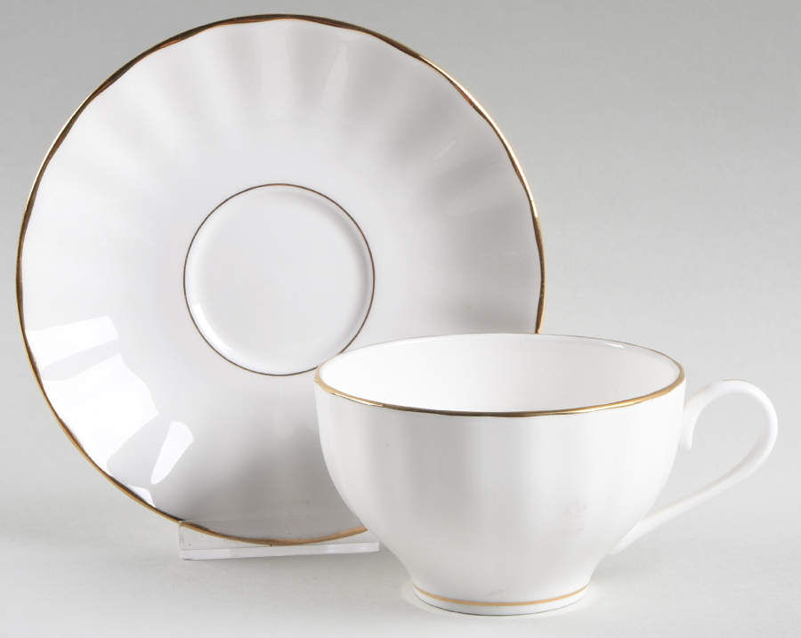Grand Manor Gold Flat Cup & Saucer Set by Gorham-1