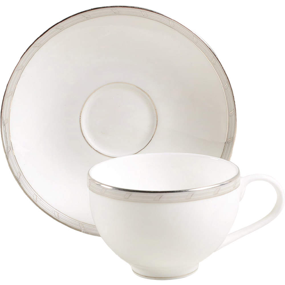 Gatehouse Platinum Footed Cup & Saucer Set by Gorham-1