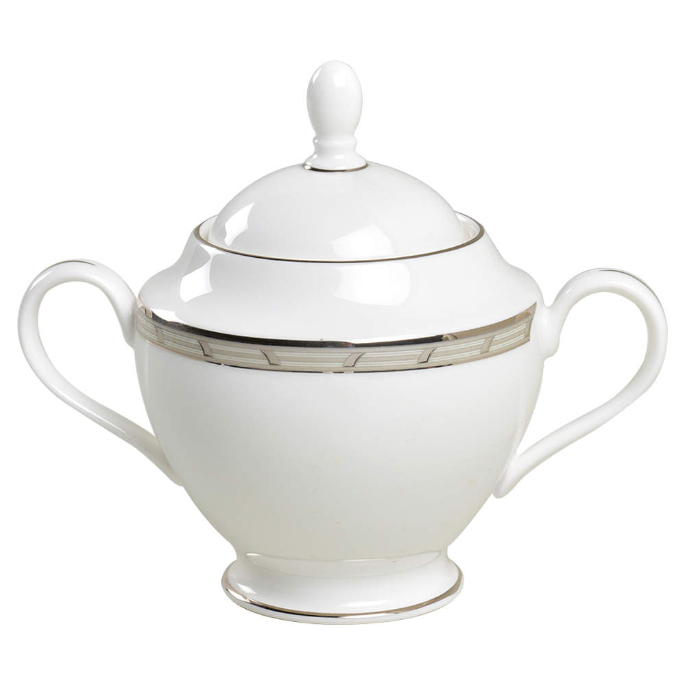 Gatehouse Platinum Sugar Bowl & Lid by Gorham-1
