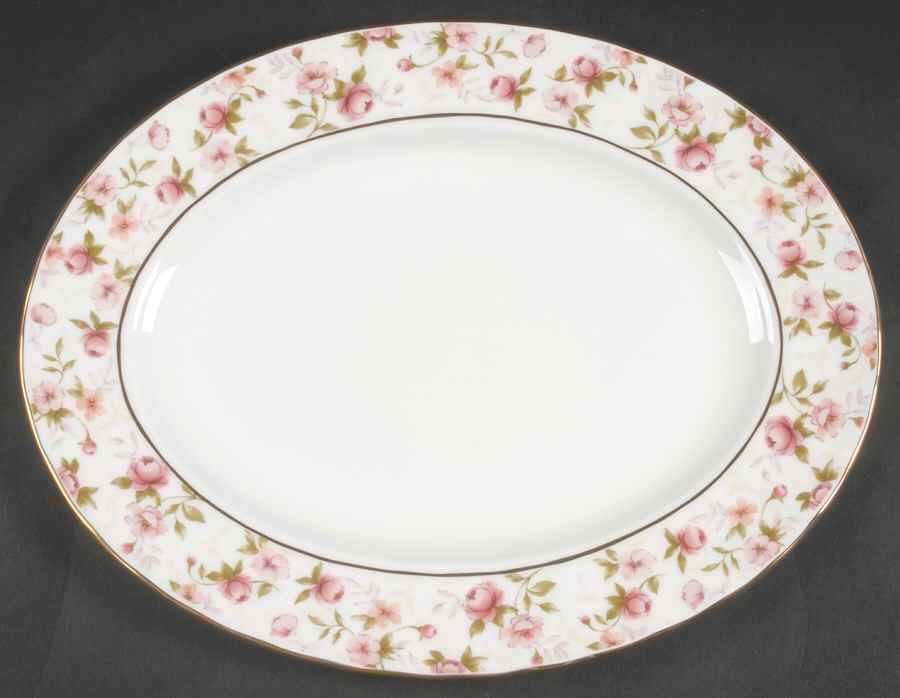 Forever Roses 14" Oval Serving Platter by Gorham-1