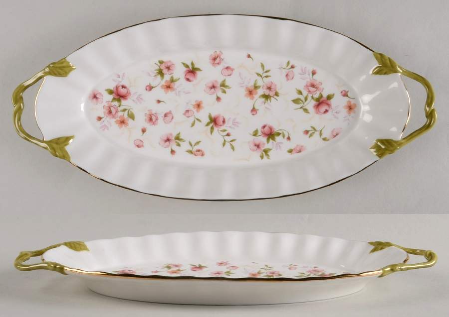 Forever Roses Large Sandwich Tray by Gorham-1