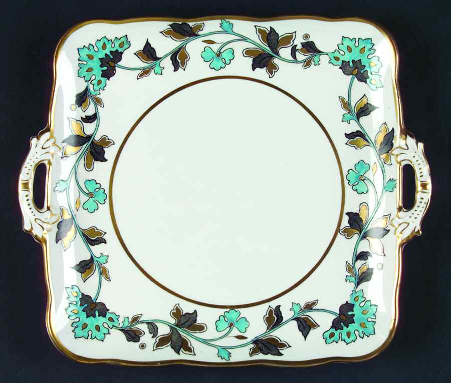 Richmond (Scalloped) Square Handled Cake Plate by Grosvenor-1