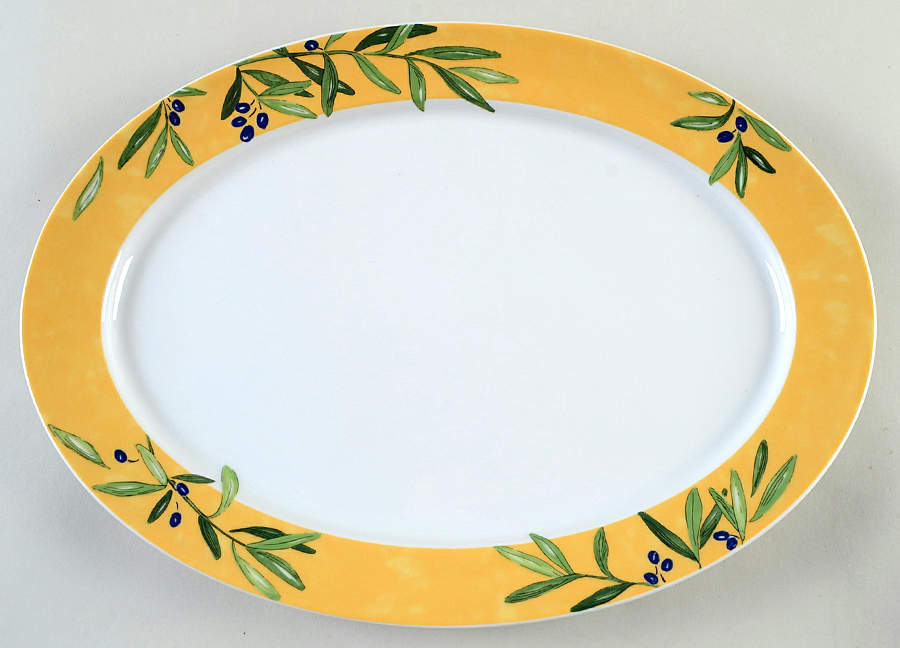 Ouliveiro 14" Oval Serving Platter by Guy Degrenne-1