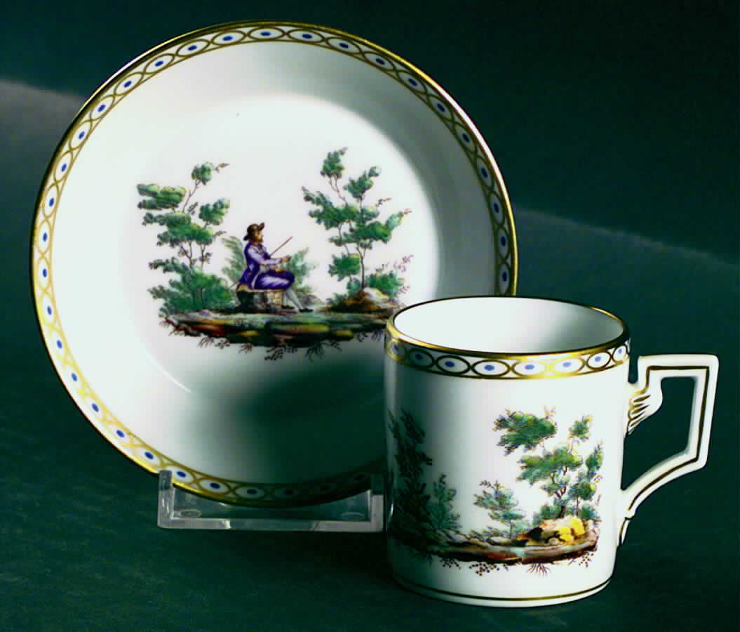 GIN117 Flat Demitasse Cup & Saucer Set by Ginori 1735-1