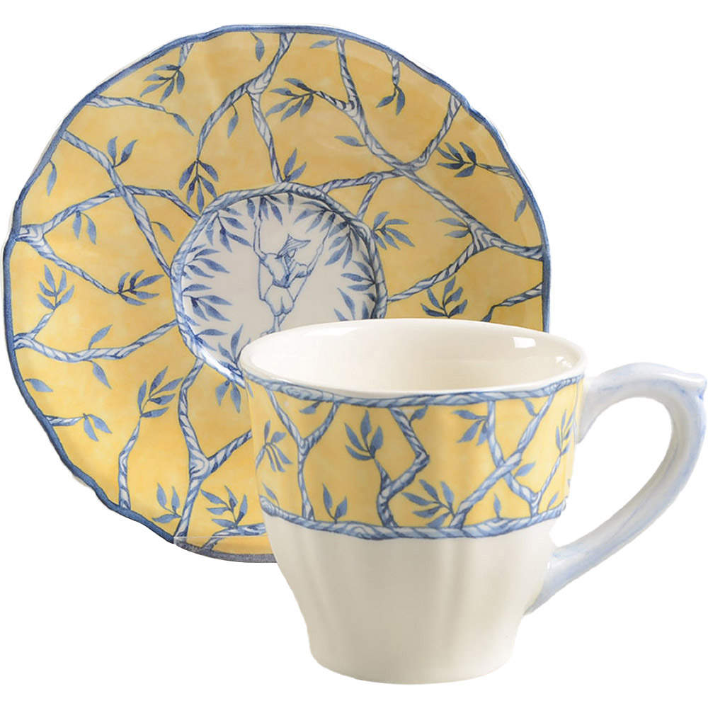 Baladins Flat Cup & Saucer Set by Faiencerie De Gien-1