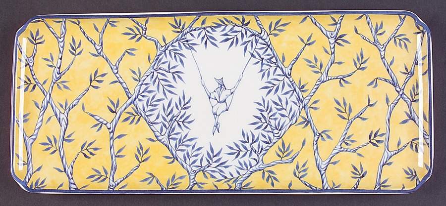 Baladins 14" Sandwich Tray by Faiencerie De Gien-1