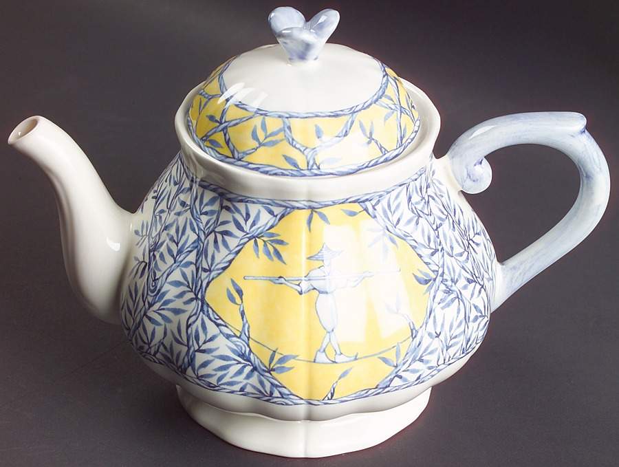 Baladins Teapot & Lid by Faiencerie De Gien-1