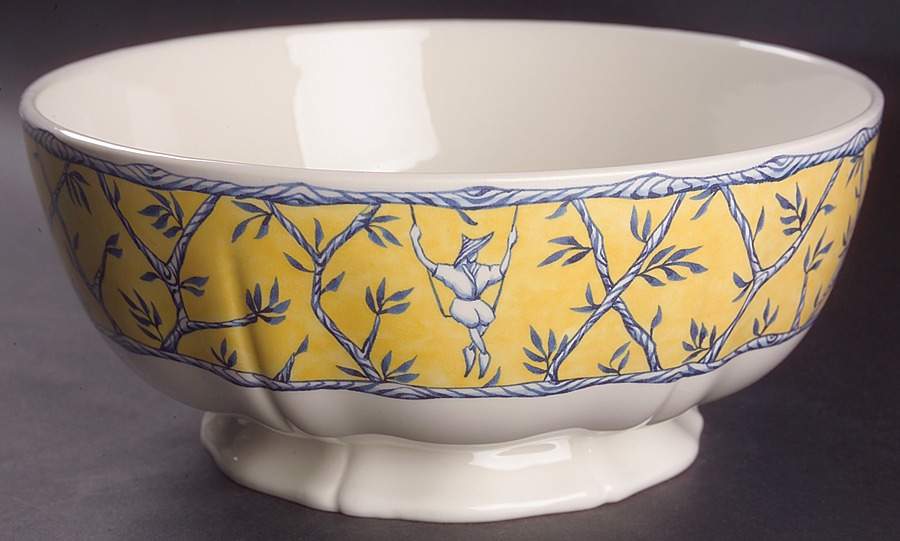 Baladins 9" Round Vegetable Bowl by Faiencerie De Gien-1