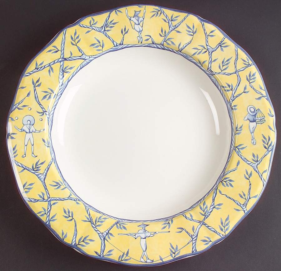 Baladins Deep Round Platter by Faiencerie De Gien-1