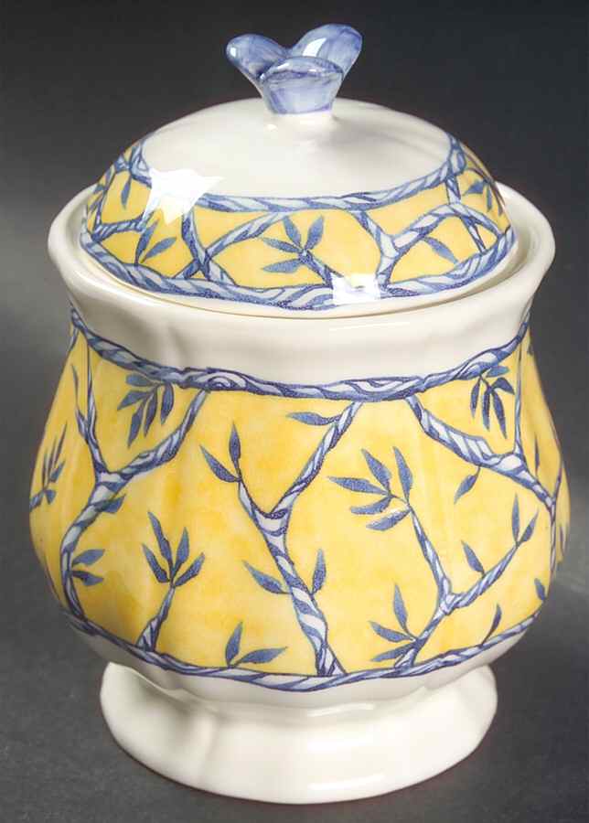Baladins Sugar Bowl & Lid by Faiencerie De Gien-1