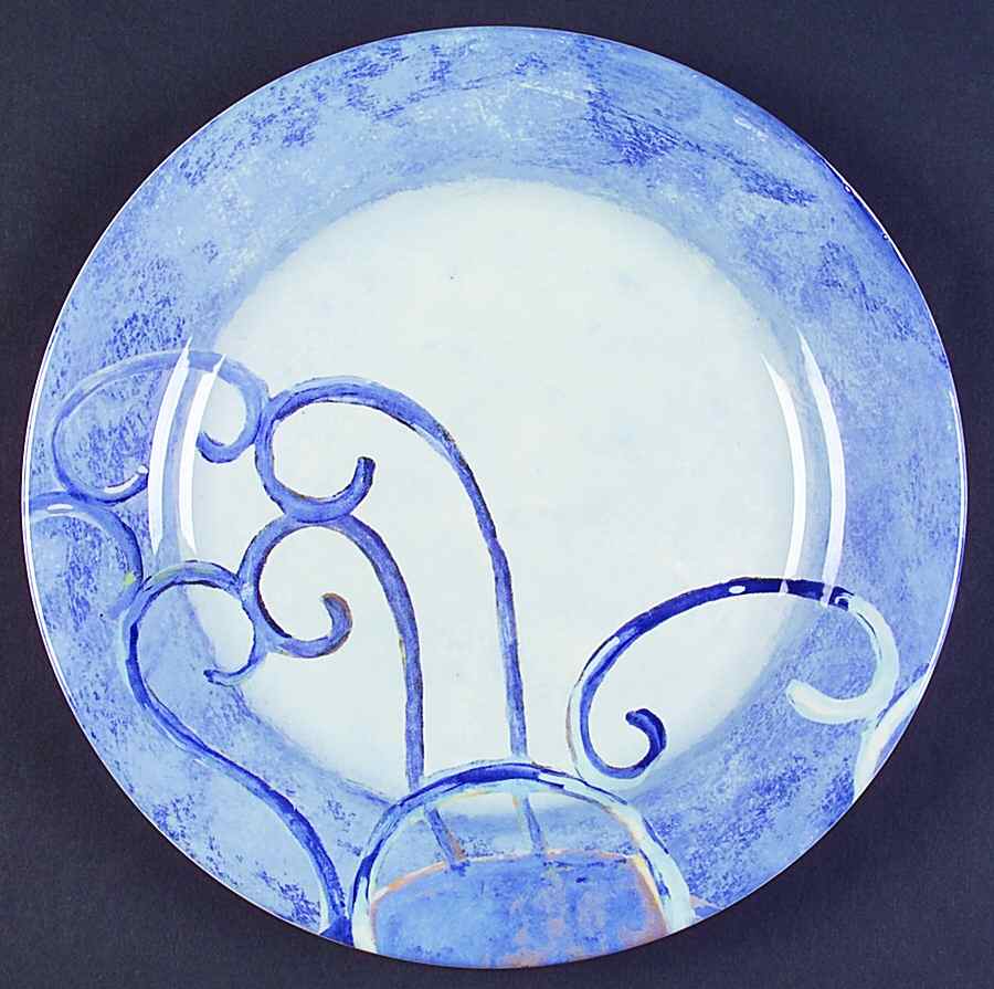 Chaise Bleu Dinner Plate by Faiencerie De Gien-1