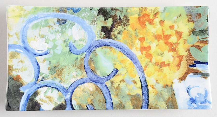 Chaise Bleu Letter Tray by Faiencerie De Gien-1