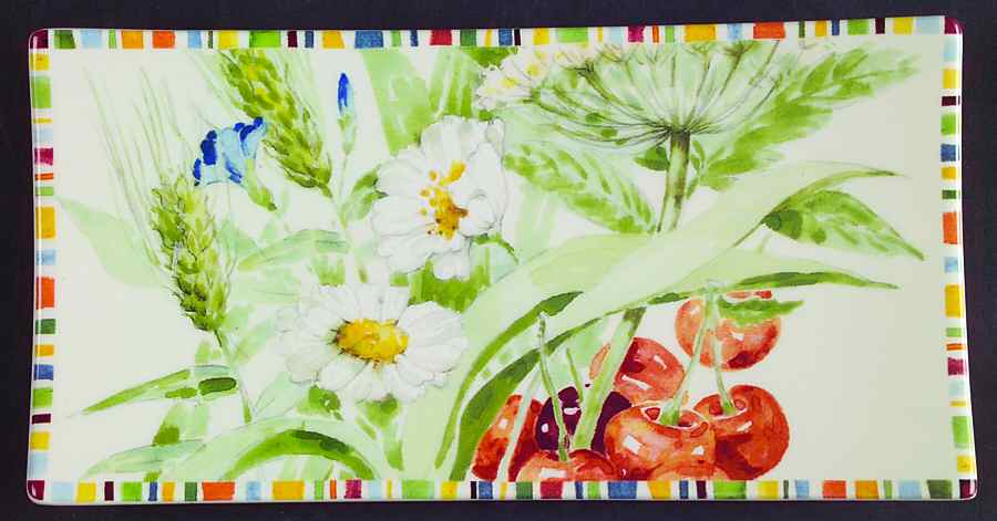 Cherry Letter Tray by Faiencerie De Gien-1