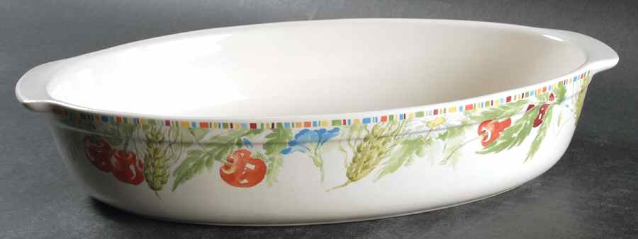 Cherry Small Oval Baker by Faiencerie De Gien-1