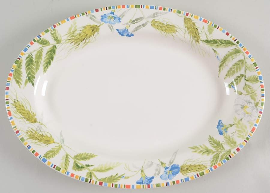 Cherry 14" Oval Serving Platter by Faiencerie De Gien-1