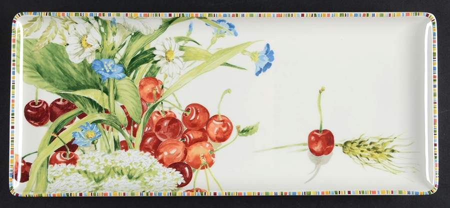 Cherry Large Sandwich Tray by Faiencerie De Gien-1