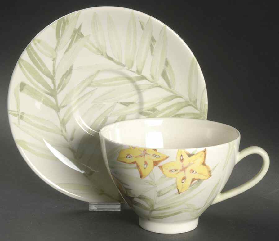 Exotic Breakfast Cup & Saucer Set by Faiencerie De Gien-1